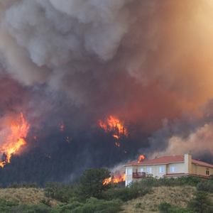 Wildfire Burning A House 