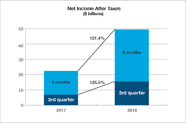 Net income graphic