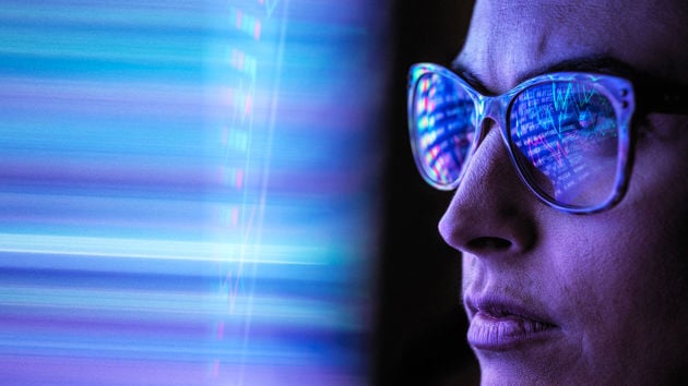 Woman Looking At Screen 