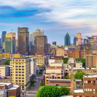 Aerial View Of Montreal Cityscape 