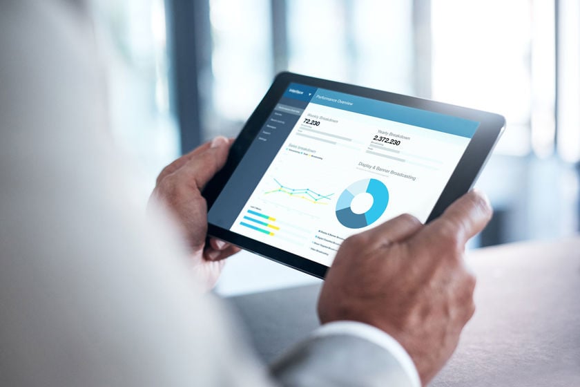 Tablet With Data Screen