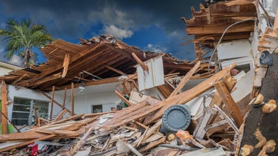 Home Affected By Natural Disaster 