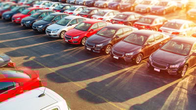 Parked Cars In A Lot 