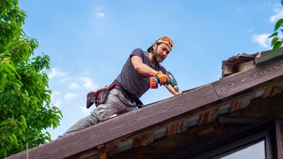 Roofer Making Repairs 