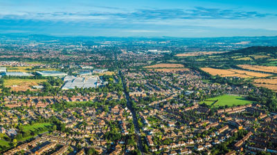 Aerial View Of Uk Land 