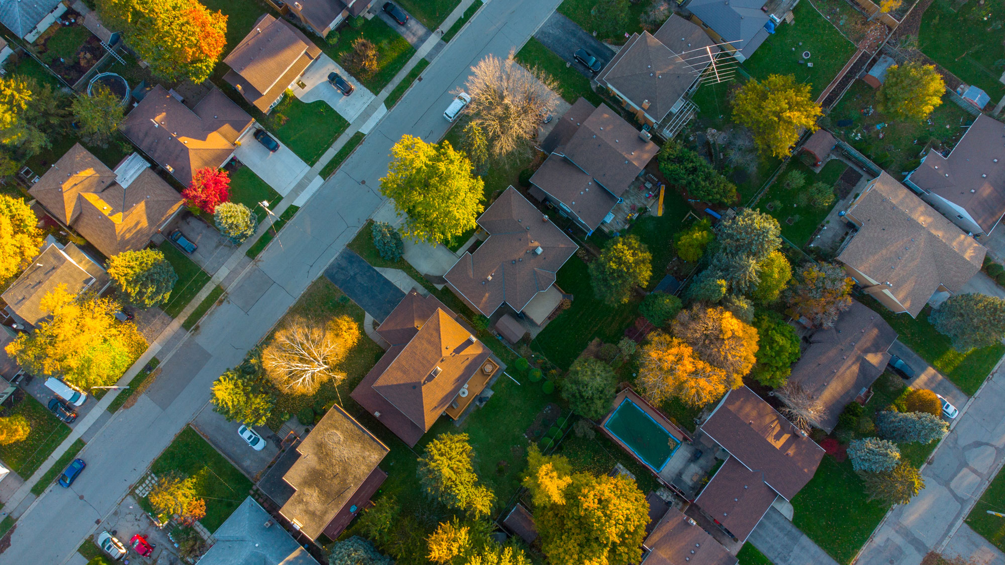 Aerial View Of Canadian Properties 