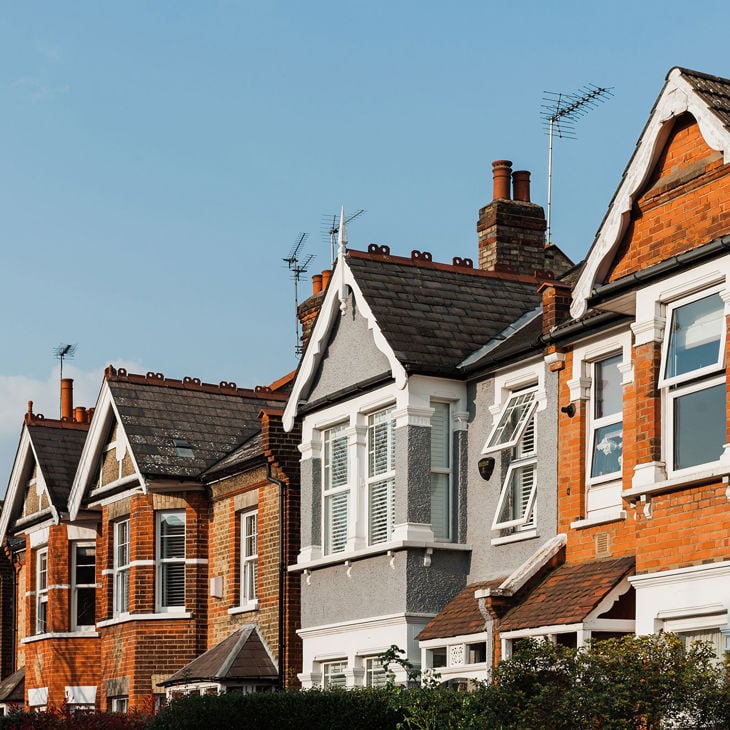 Row Of Uk Houses 