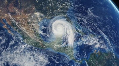 Satellite Image Of Storm Over Earth 