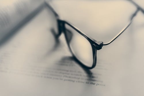 Eyeglasses on page-sm