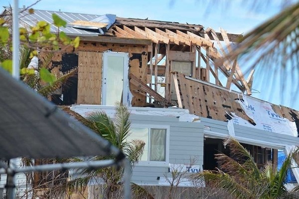 House damaged by Hurricane Irma