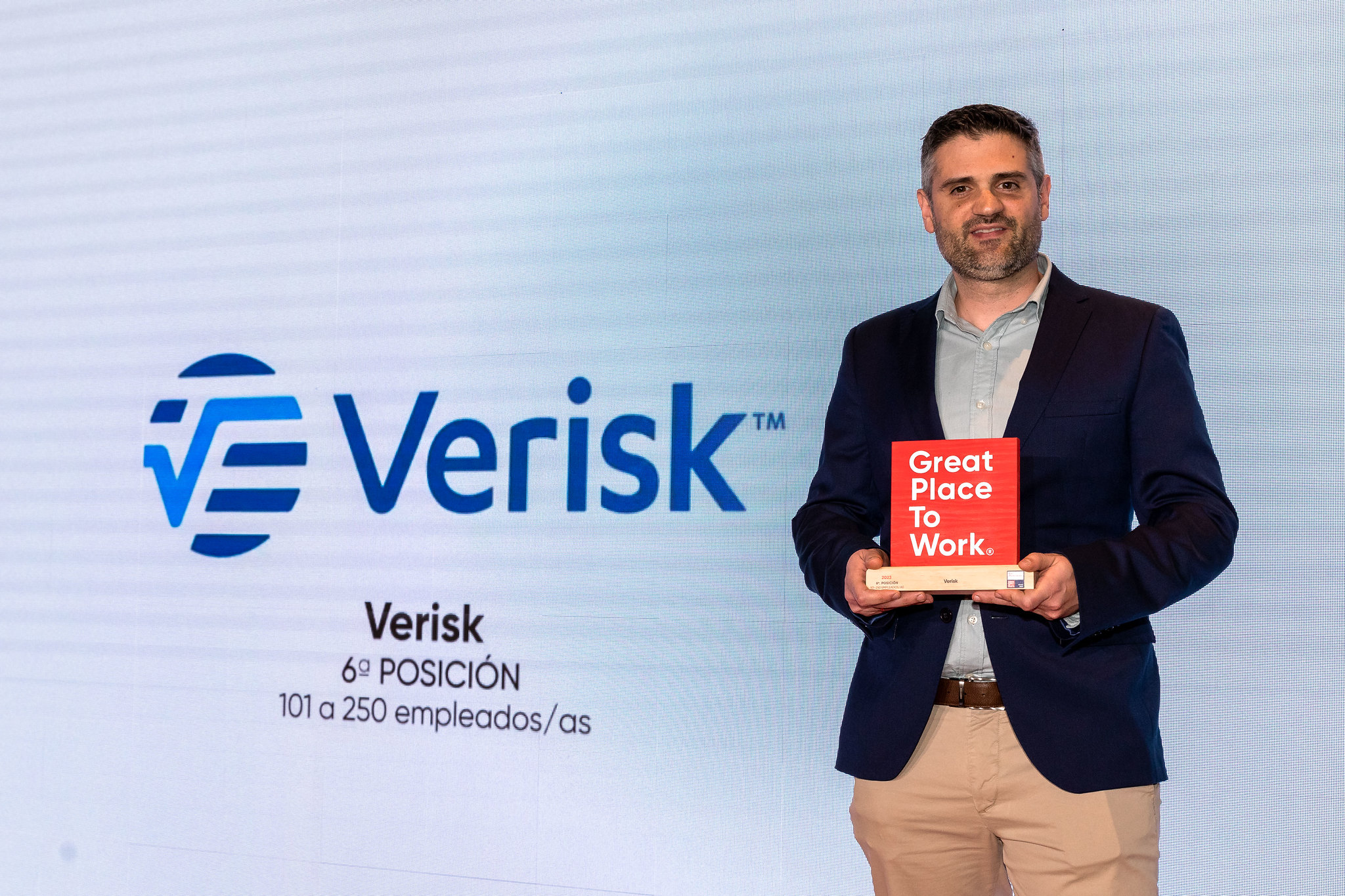 Javier Marquez accepts award