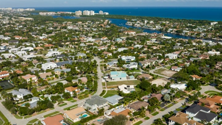 Aerial image of neighborhood