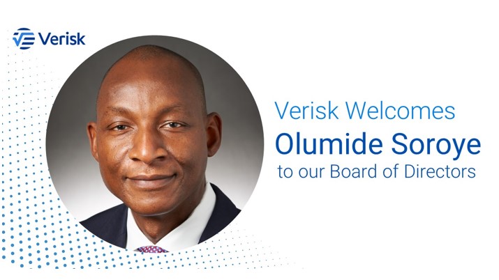 Verisk welcomes Olumide Soroye to our Board of Directors