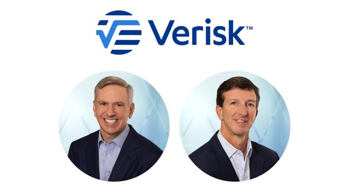 Verisk logo, Lee Shavel and Mark Anquillare headshots