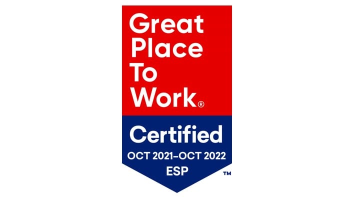 Great Place to Work certification badge Spain