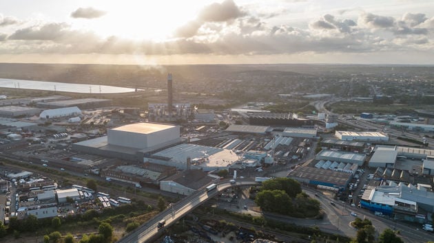 Aerial View Of Commercial Buildings 