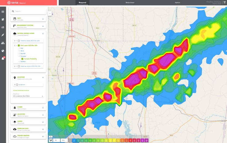 Respond Map Tornado Probability 