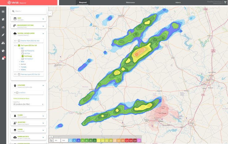 Respond Map Hail Impact Energy 