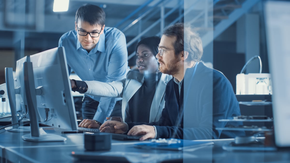 coworkers brainstorming