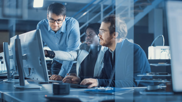 Coworkers Brainstorming 