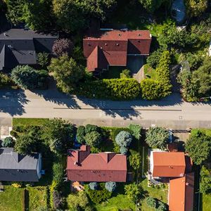 Aerial View Of Suburban Street 