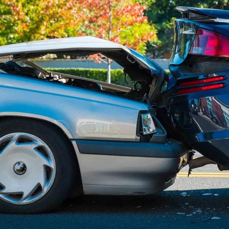 Silver Car Black Car Crash Rear End Min 