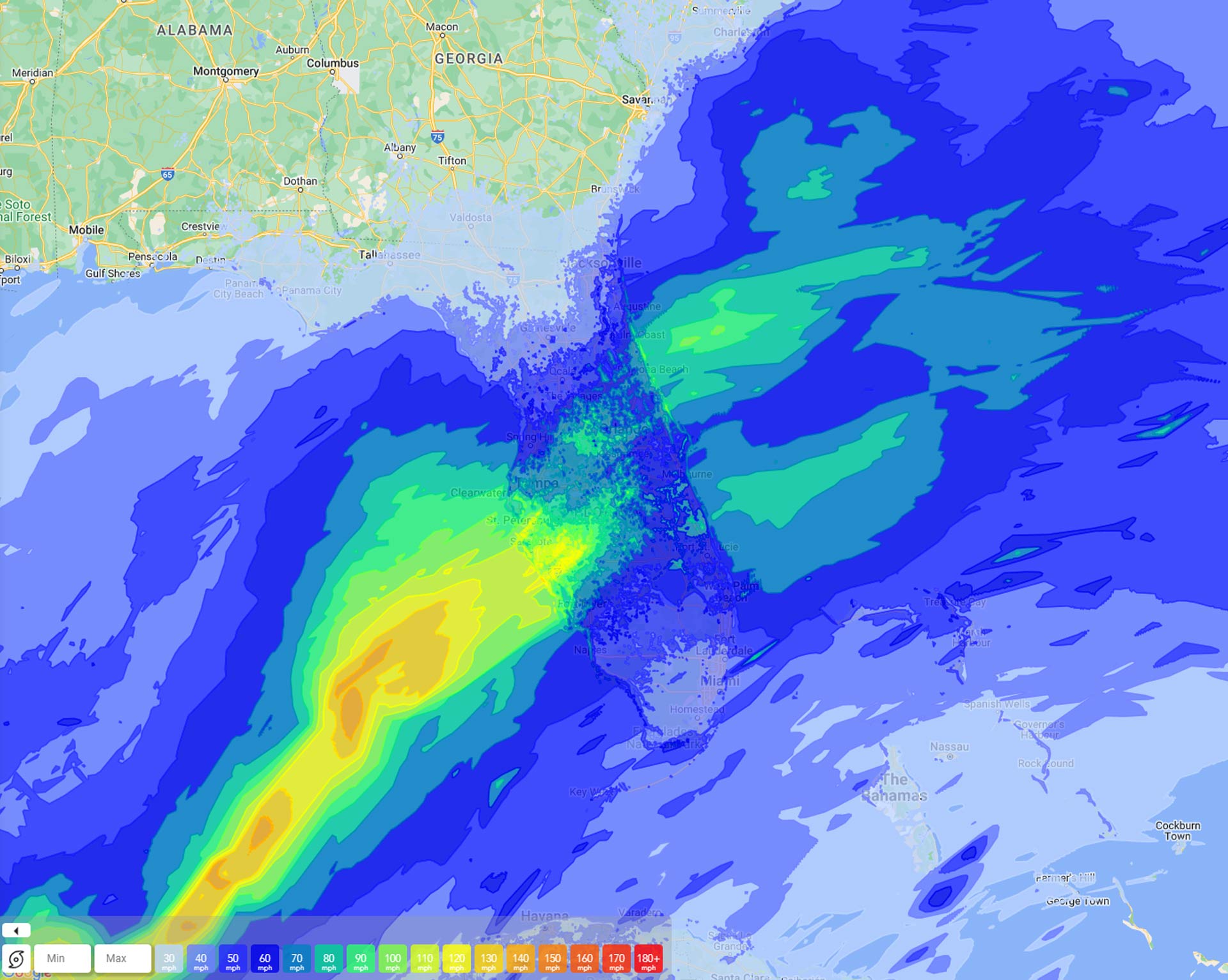 Weather Map During Hurricane Season 