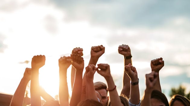 Protest Fists In Air 