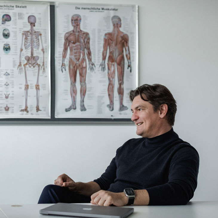 Man At Desk Anatomy Poster 