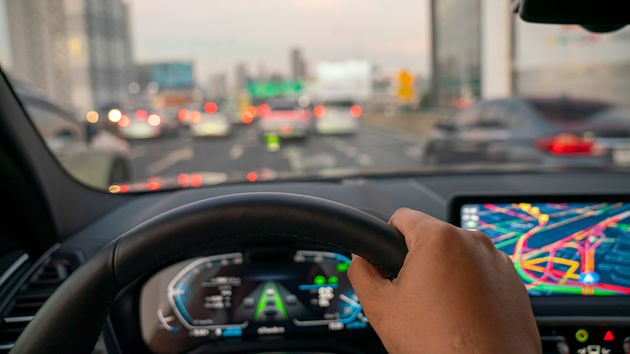 Driver Using Navigation Software 