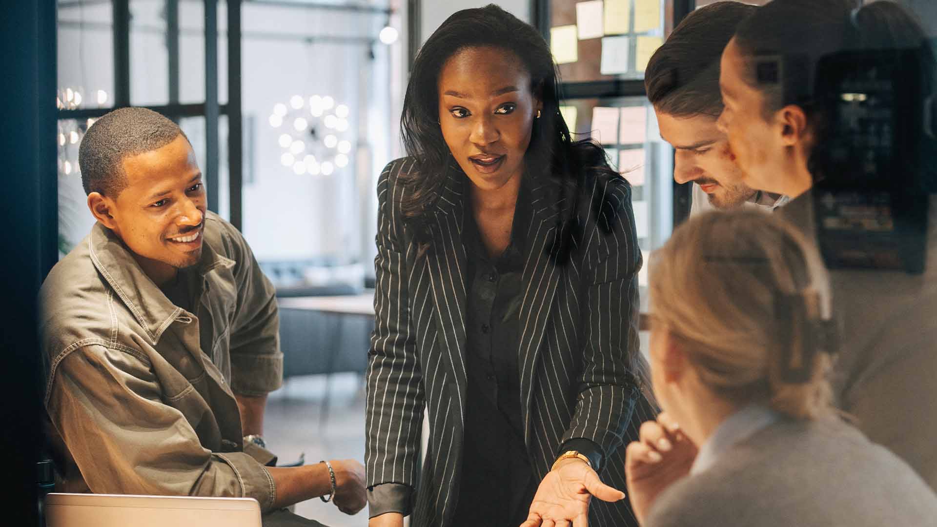 people having a discussion