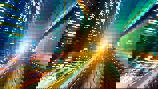 Bahnstrecke Mit Hellem Licht 