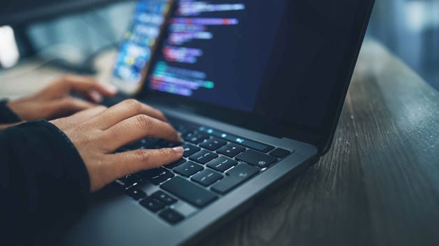 Hands On Laptop Keyboard 