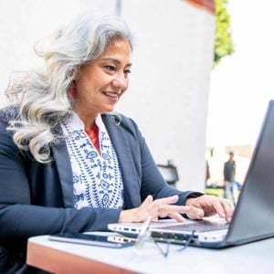 Working At Laptop 
