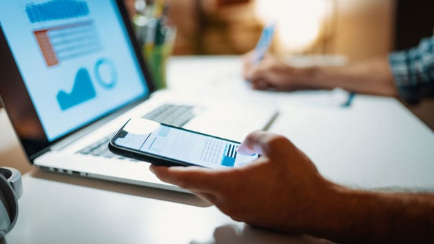 Viewing Data On Laptop And Mobile 