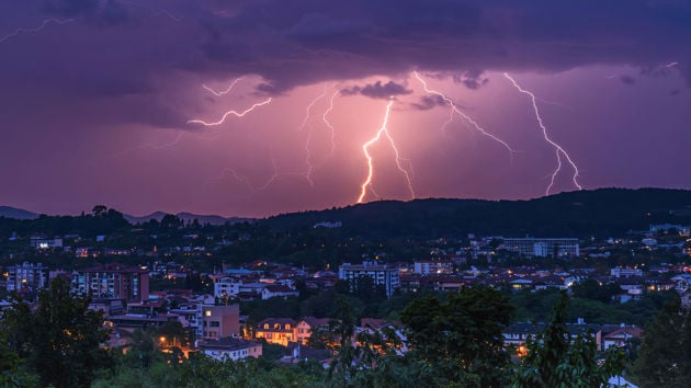 Thunderstorm Over City 
