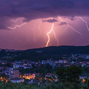 Thunderstorm Over City 