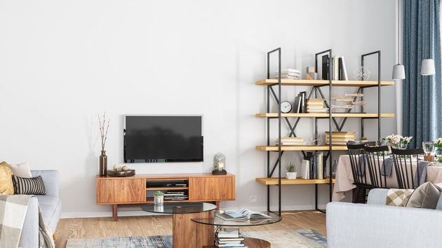 Modern Living And Dining Room Interior 