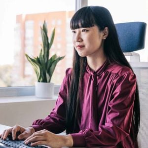 Woman Using Computer 