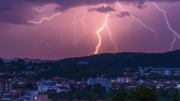 Thunderstorm Over City 