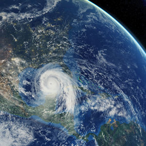 Satellite Image Of Storm Over Earth 