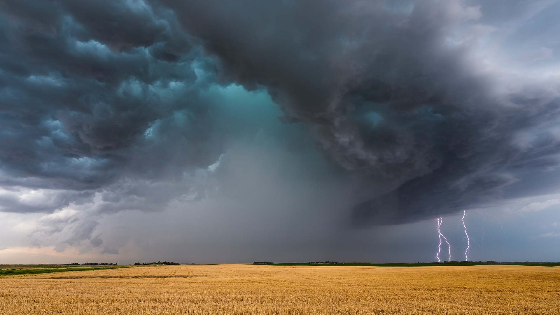 thunder storm field