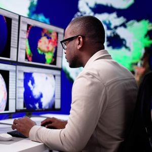Man Checking Charts 