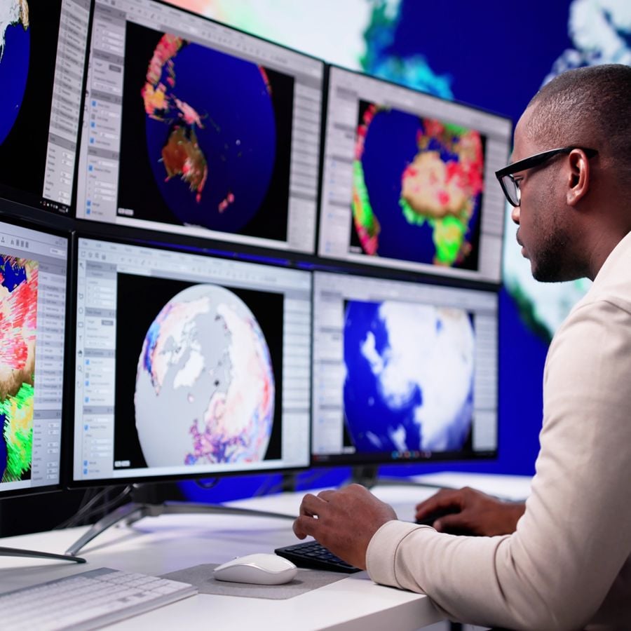 Man Checking Charts 