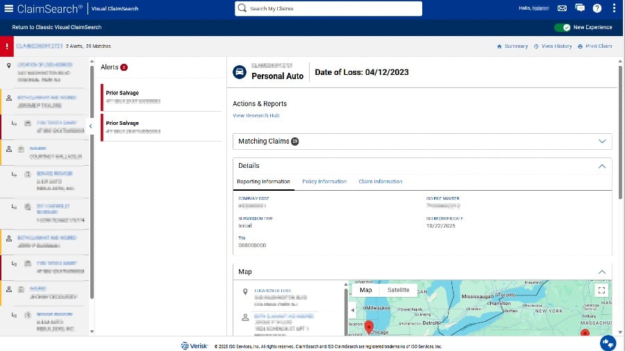 ClaimSearch _2 - New View