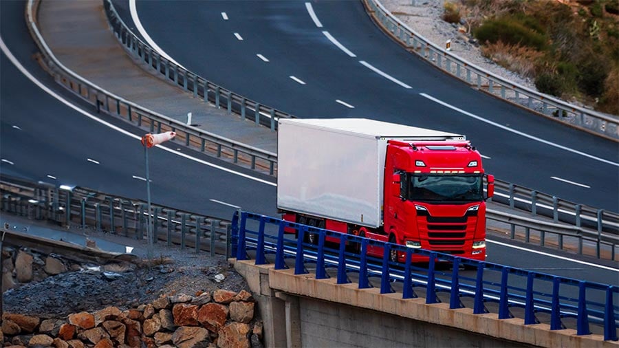 semi-truck-on-curving-highway