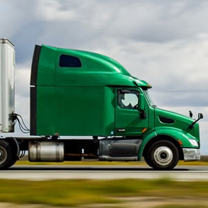 Semi Truck On Highway 