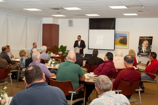 Verisk President and CEO Scott Stephenson addresses the IFSL meeting