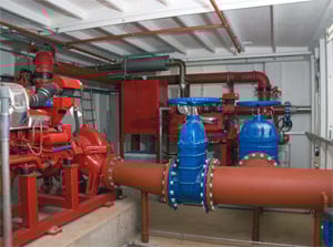 Where might firefighters be most likely to encounter inoperative standpipes and sprinkler systems?
