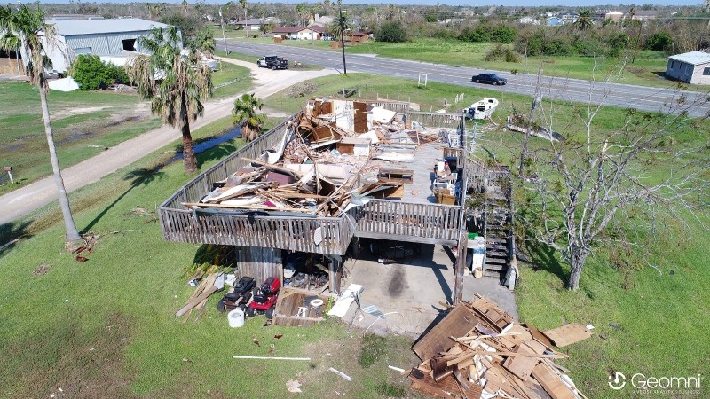 Devastation from Hurricane Harvey in Rockport, Texas